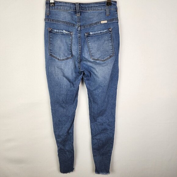 Kancan Distressed Zipper Ankle Skinny Jeans 25 normcore basic classic casual - Picture 2 of 6